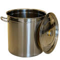 Thickened stainless steel soup bucket multifunctional soup pot with cover round bucket canteen restaurant storage kitchenware